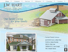 Tablet Screenshot of jwhartfuneralhome.com